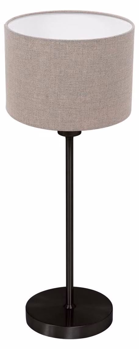 Lampada da tavolo - grigio nero - NOOR - metallo tessile - lampada da comodino - E27 - 4426ZW - Mexlite