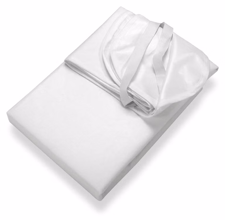 Coprimaterasso impermeabile Molton, 140x200 cm, in cotone, colore bianco