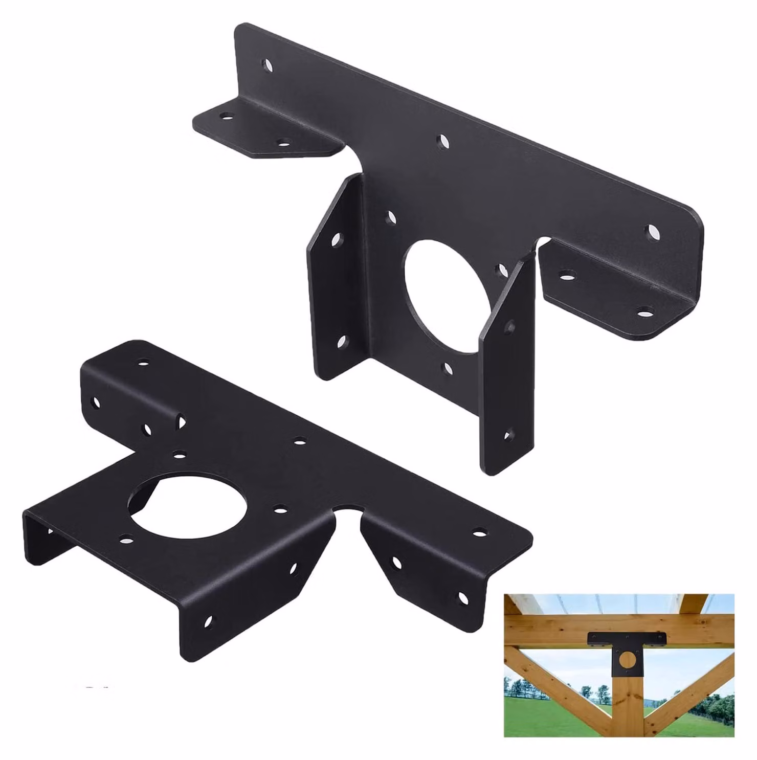 Solidchoice - Set di 2 staffe robuste per pergole, adatte a strutture in legno