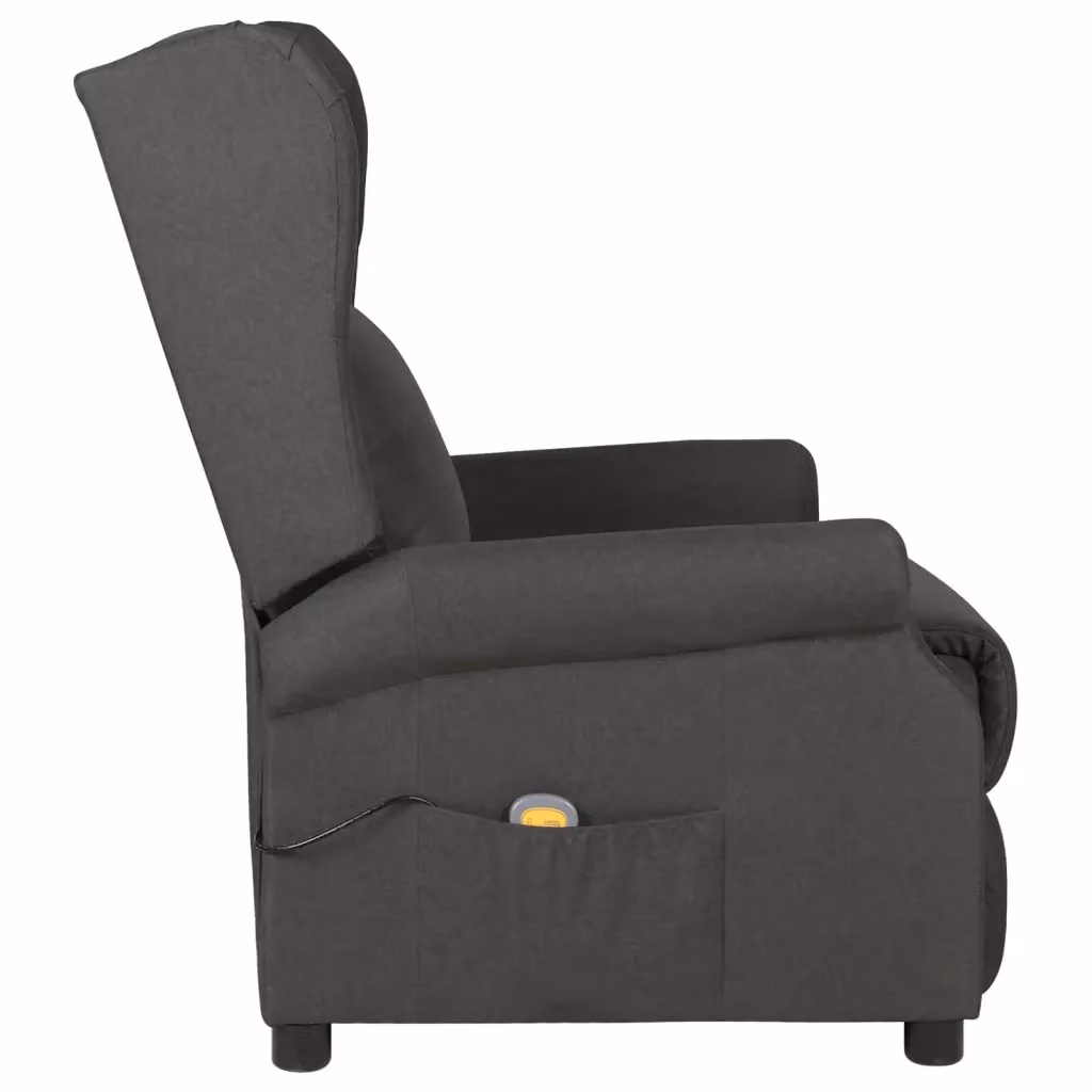 Poltrona Relax Recliner vidaXL in Tessuto Grigio con Braccioli e Imbottitura in Schiuma – 2