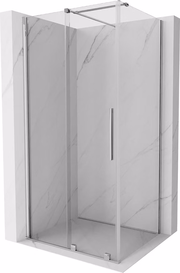 Mexen Velar cabina doccia scorrevole 90 x 70 cm, trasparente, cromo - 871-090-070-01-01