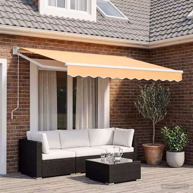 Tenda retrattile Sabbia 2,5 x 2 m Poliestere e Metallo 3425548