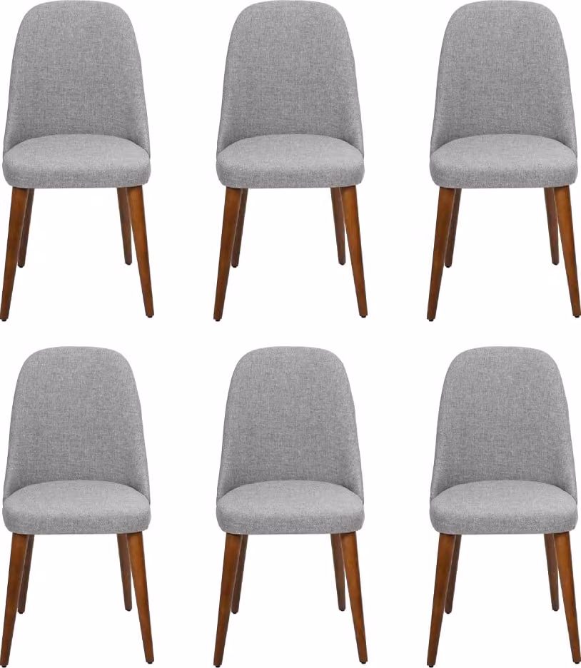 Stuhl Designer 6x Stühle Holzstuhl Grau Esszimmerstuhl Luxus Holz Möbel