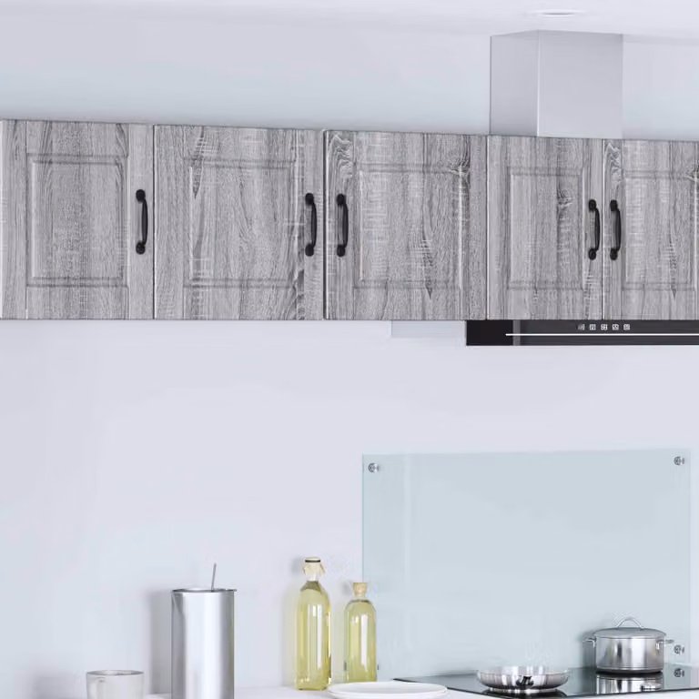 Armadietto a muro moderno vidaXL PORTO Grigio Sonoma con ante a battente e ripiani interni L/P/H: 40 x 31 x 40 cm