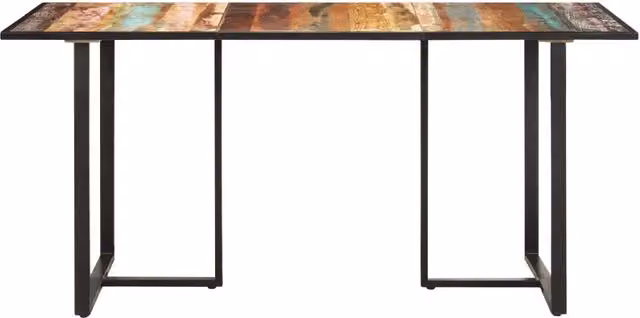 Tavolo da pranzo rettangolare in legno multicolore vidaXL L: 160 cm, P: 80 cm, H: 76 cm