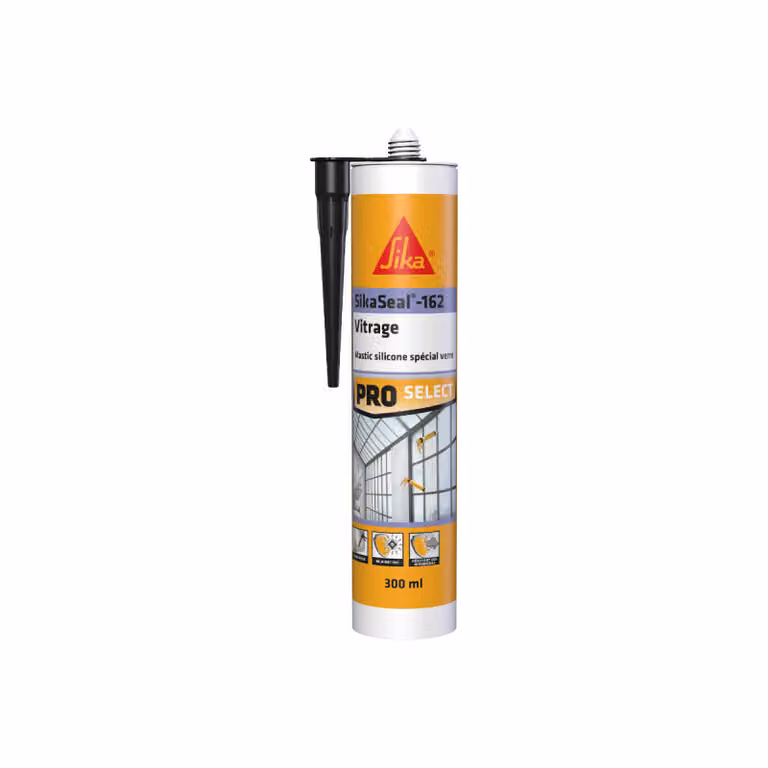 Sigillante elastico al silicone SIKA Sikaseal-162 per vetrate - Nero - 300 ml