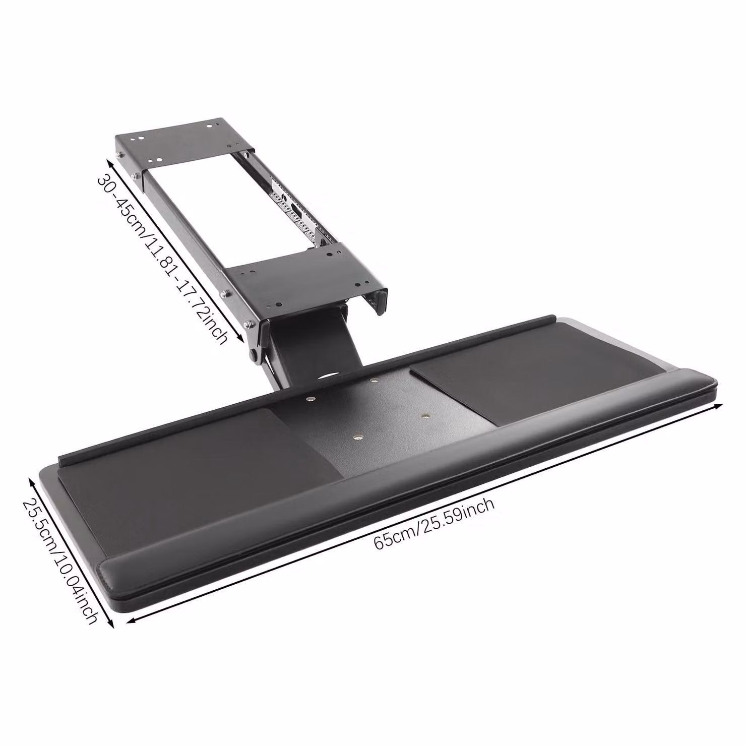 Supporto per tastiera, regolabile in altezza, orientabile a 360°, nero