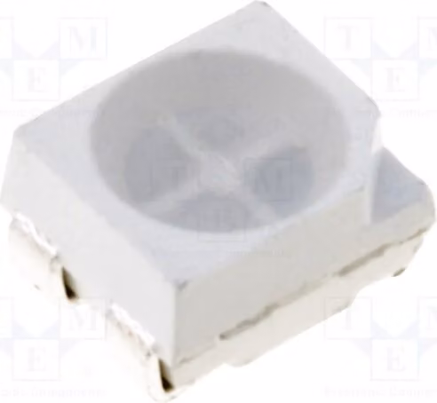 2 LED SMD 120°, 3528, PLCC4, verde/blu, 3,5x2,8x0,95 mm, 20 mA, OSBPS4S2C1A, diodi LED