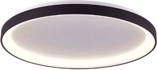 Trade Shop TRAESIO Plafoniera Moderna Tonda LED con Luce CCT, Diametro: 38 cm, Colore: Nero