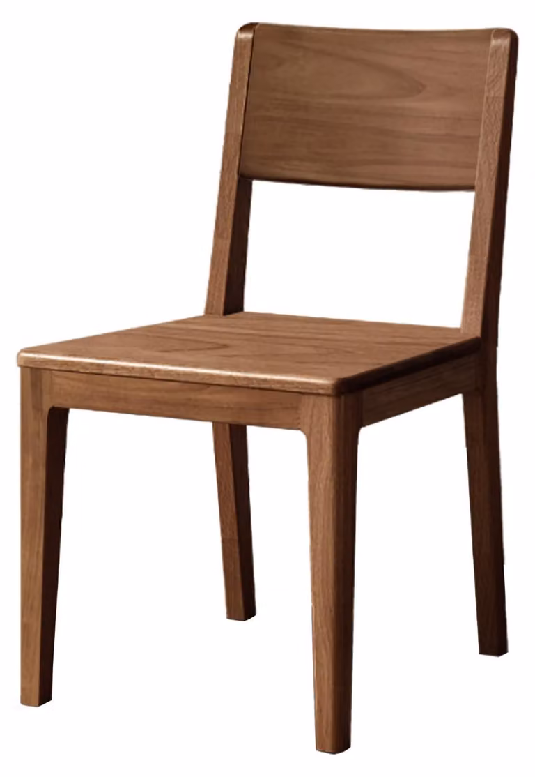 Set di 2 sedie da pranzo in legno massello di quercia o noce