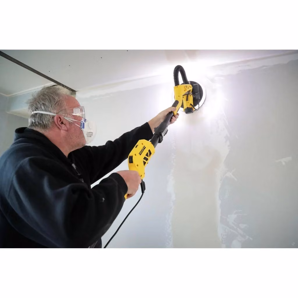 Levigatrice da muro Stanley Fatmax SFMEE500S-QS da 750 W, colore giallo, con piattello Ø 225 mm – 2