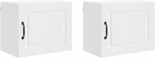 Set di 2 pensili da cucina PORTO bianchi con ante a battente e finitura opaca L 50 x P 31 x H 40 cm