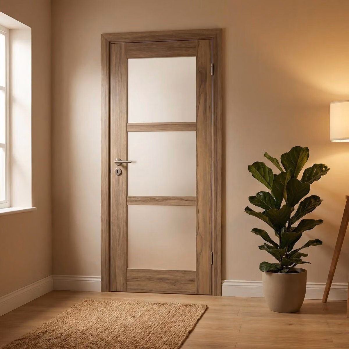 Bloc Porta Frangivetro H204 x L83 cm, lato tavola P.gauche, maniglia Pomerol Gd Menuserie