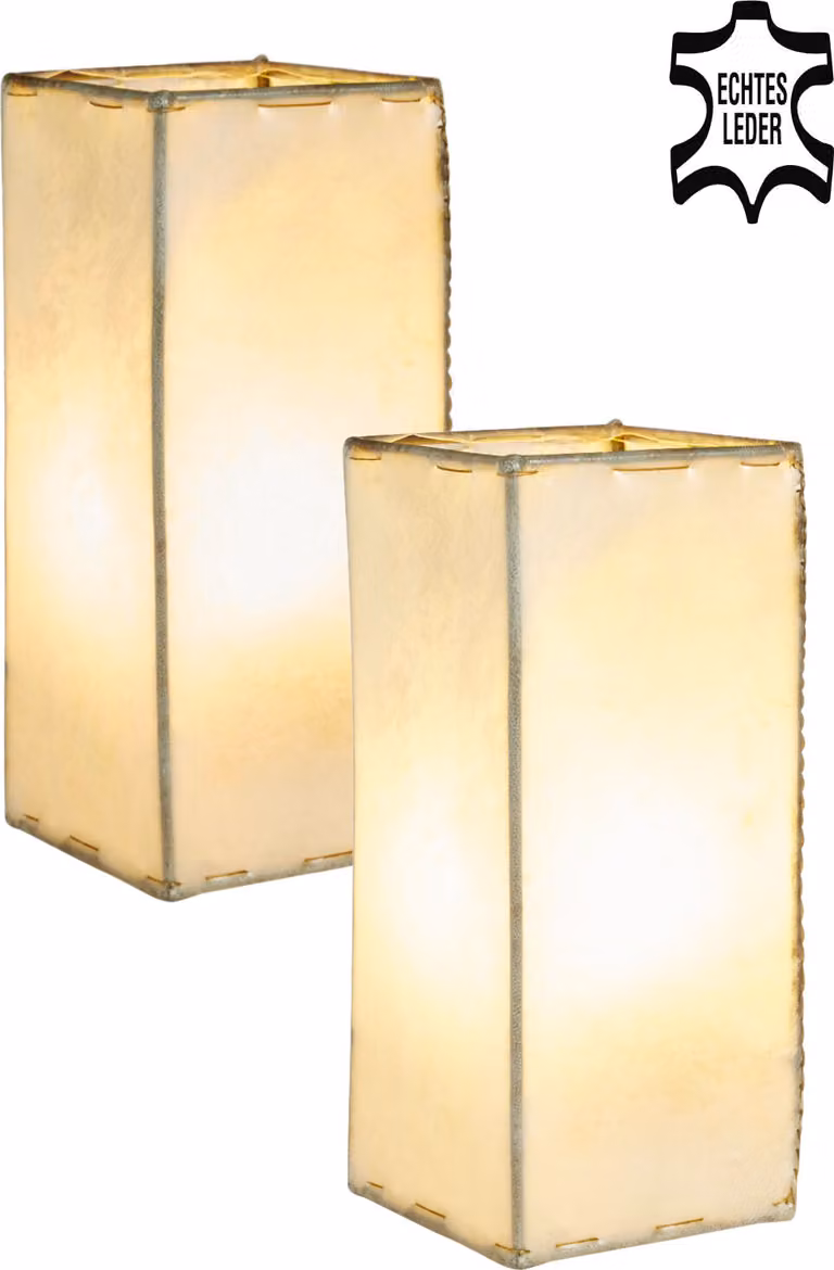 set di 2 lampade da comodino Lampada da tavolo Janka naturale