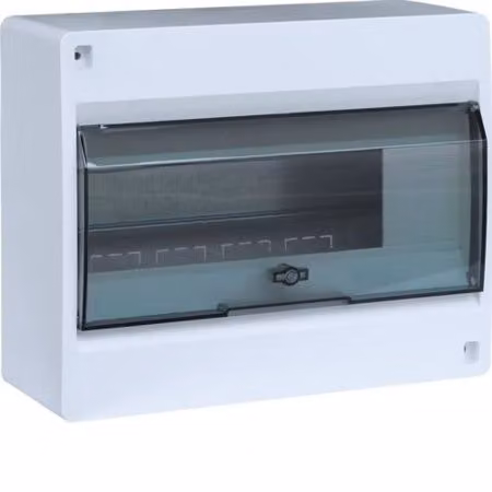 Piccolo quadro di distribuzione IC2 APV 1x10M IP40 porta trasparente Hager VD110TP