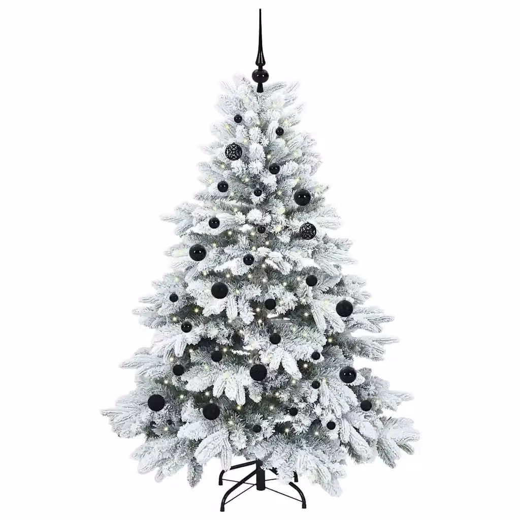 Albero di Natale artificiale moderno vidaXL bianco con 150 LED luce calda, Altezza: 150 cm, materiale PE e PVC – 2