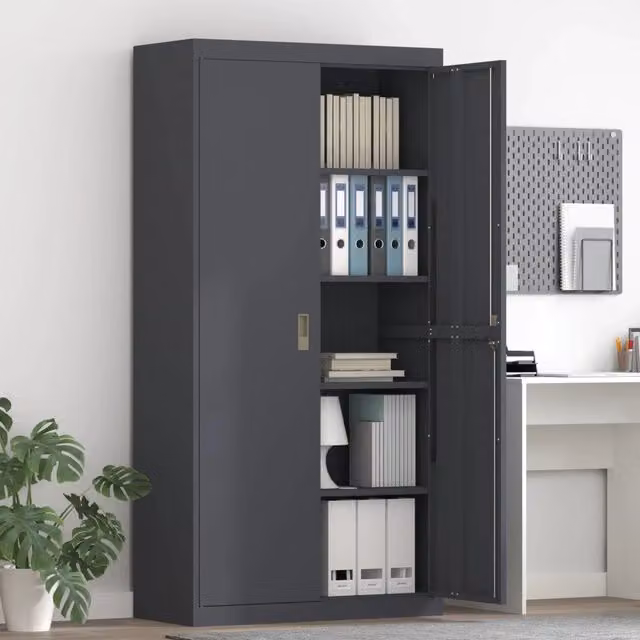 Armadio Antracite 90 x 40 x 180 cm Acciaio 3406168