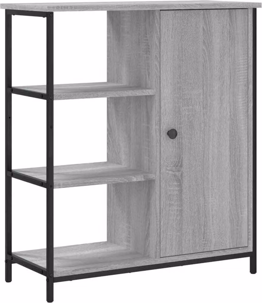 Credenza Grigio Sonoma 70x30x80 cm in Legno Multistrato