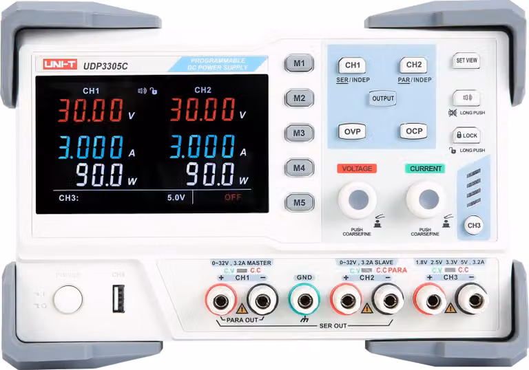 Alimentatore da laboratorio UNI-T UDP3305C, 3 canali, RS232, 0...30 V, 0...5 A, 315 W