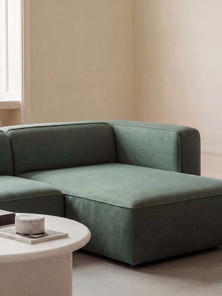 Divano con chaise longue reversibile Fremont Kenay Home colore verde, Larghezza: 250 cm – 2