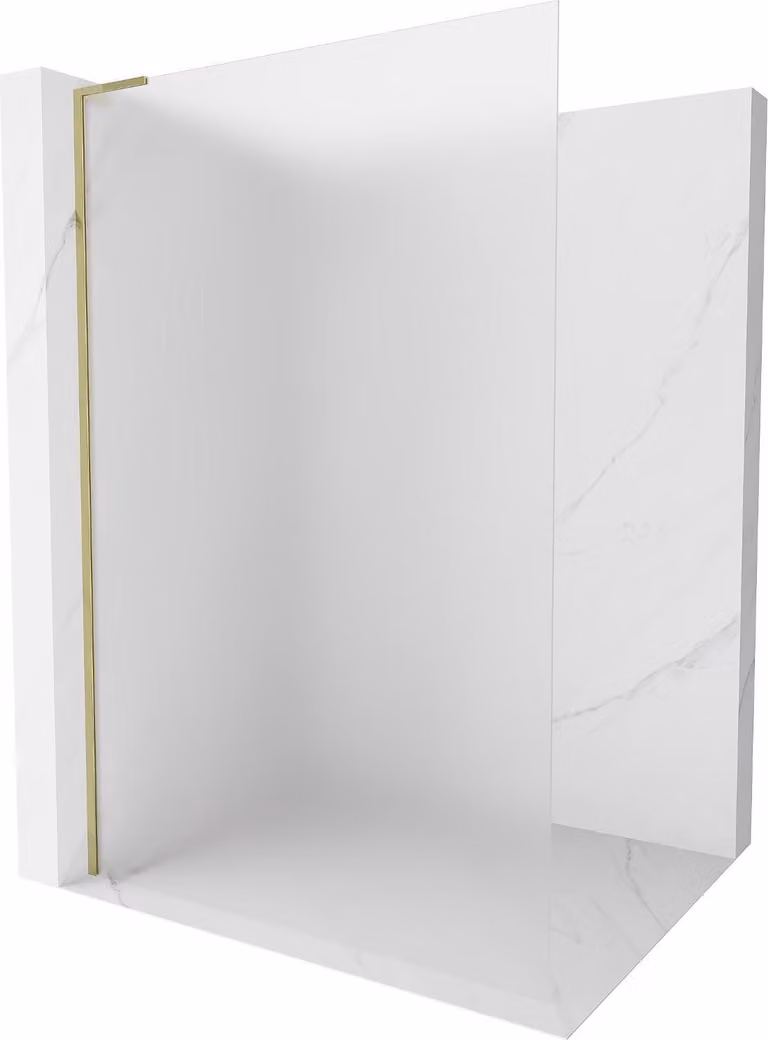 Mexen Kioto L pannello doccia Walk-in 100 x 200 cm, ghiaccio, oro - 800-100-103-50-30
