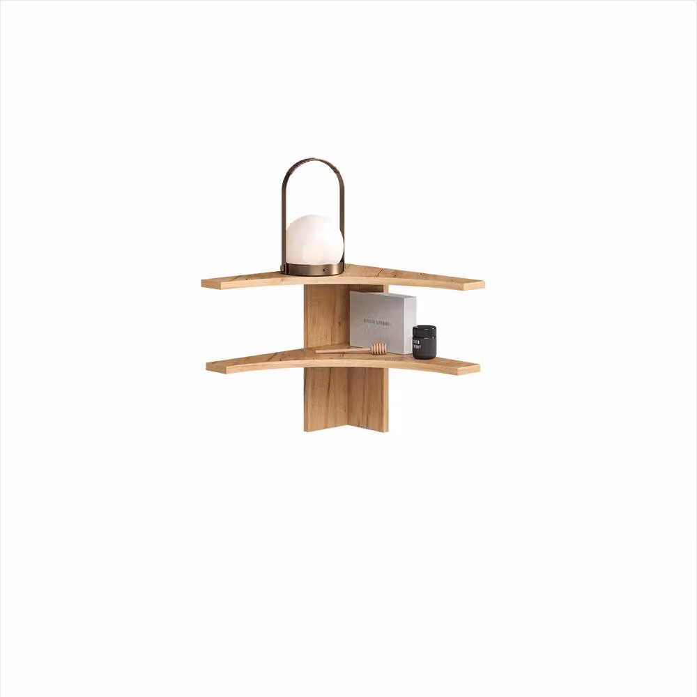Libreria angolare da terra Livinity Tiberio Rovere sabbia 43.5 x 37 cm, Model 58755