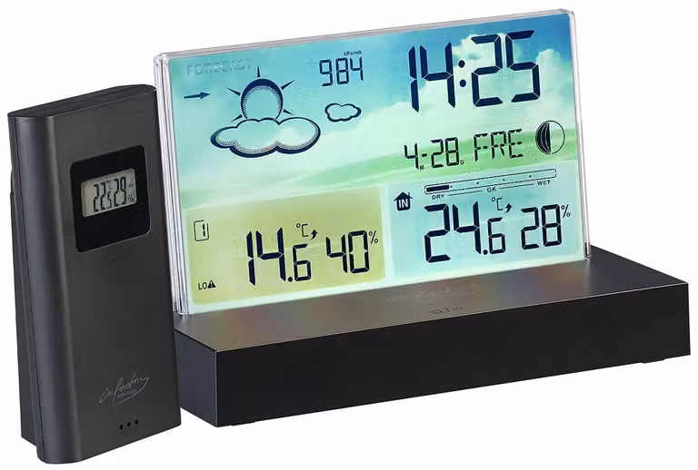 Stazione meteorologica di design con schermo a colori