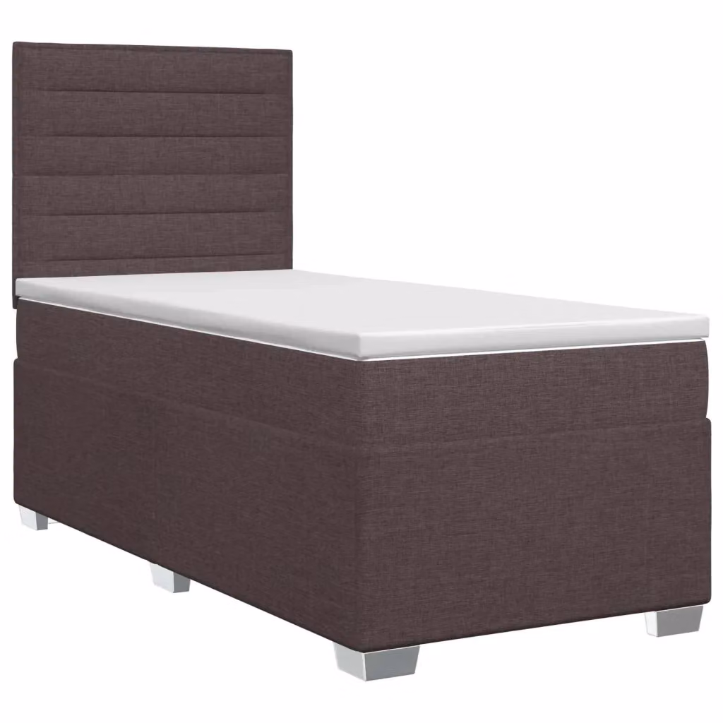 Letto box spring con materasso ibrido vidaXL Marrone e Bianco L: 90 cm, P: 200 cm, H: 140,5 cm – 2