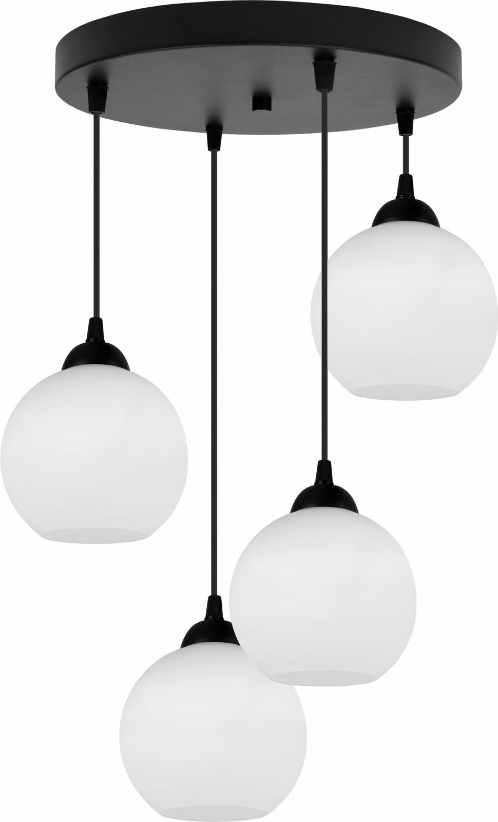 Classica Lampada A Sospensione In Metallo Con Paralume In Vetro
