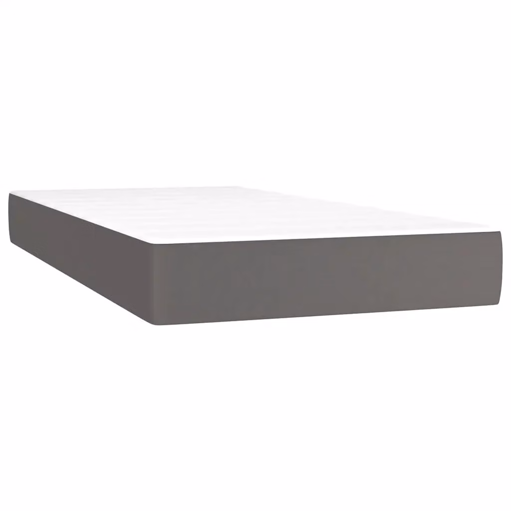 Materasso Ibrido vidaXL in Similpelle Grigio e Bianco L/P/H: 120 x 190 x 20 cm – 2