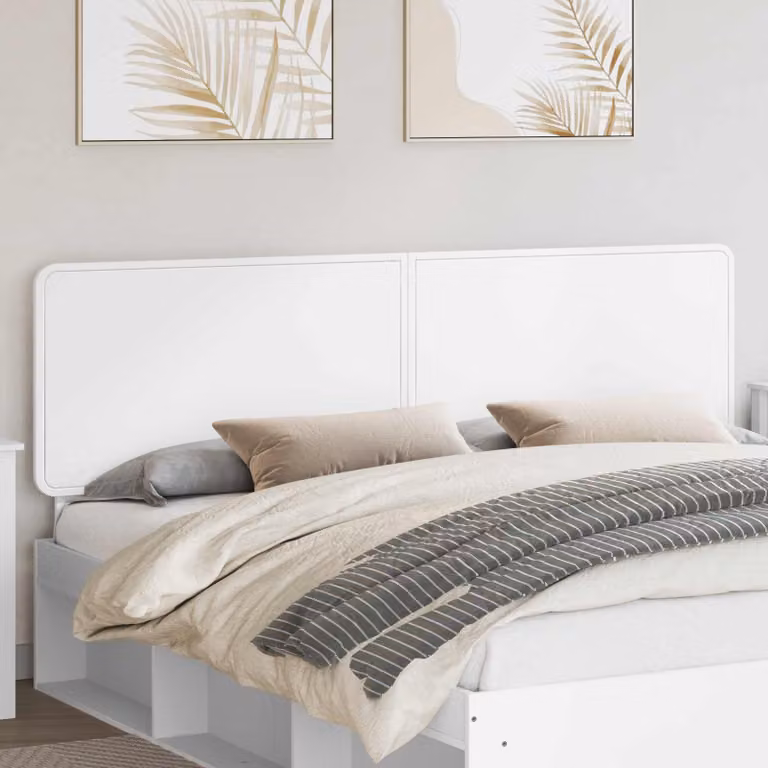 Testiera per letto moderna vidaXL in legno ingegnerizzato bianco opaco