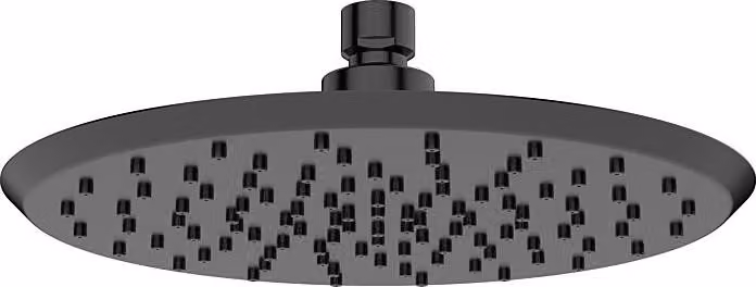 AquaCraft 100 soffione rotondo 225 mm nero opaco | doccia a pioggia in plastica ABS | soffione 9 l/min a risparmio idrico | soffione con ugelli anticalcare | montaggio a parete o a soffitto | accessori doccia moderni