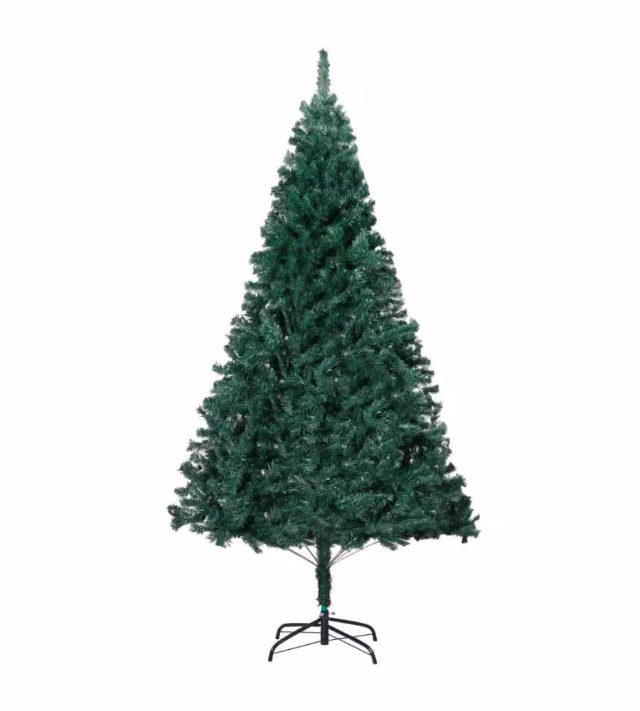Albero di Natale Artificiale con Rami Folti Verde 180 cm PVC