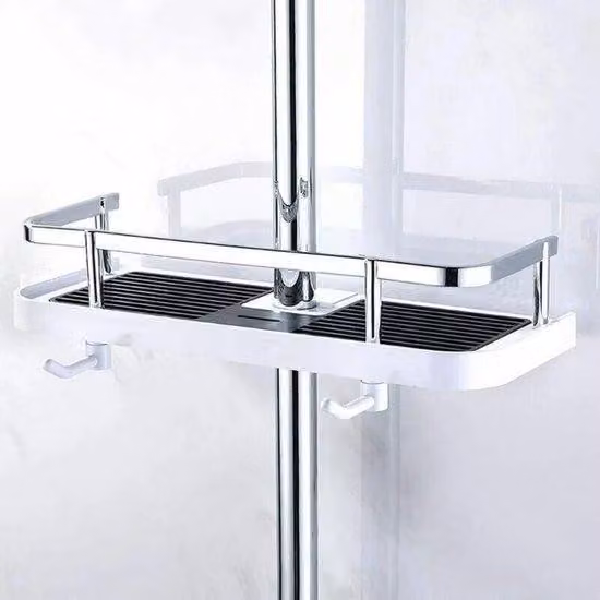 Porta-doccia, porta-doccia da parete per bagno e cucina, fissabile al rubinetto, facile da montare a parete, fascia senza fori, ruotabile a 360°