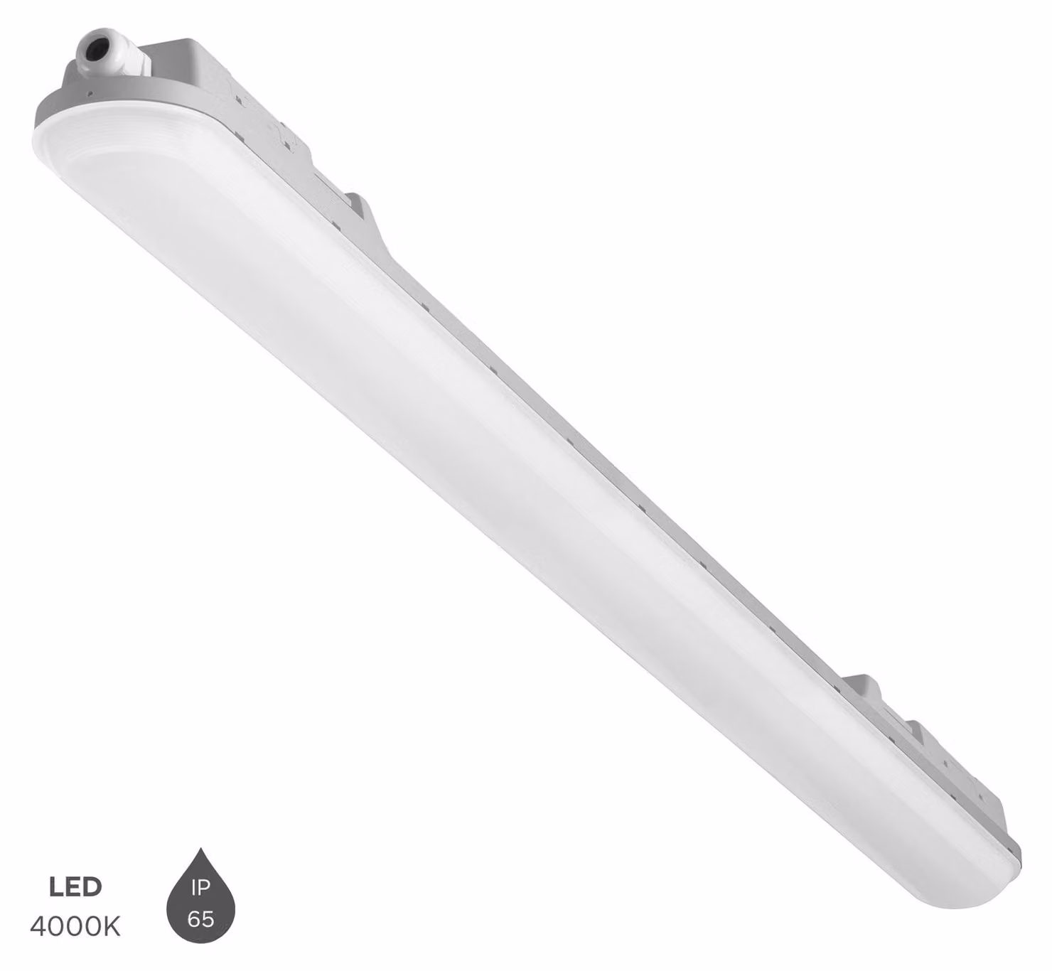 Forlight - Plafoniera a LED per esterni, 43,7W, luce bianco neutro 4000K, grado di protezione IP65, 1460mm, impermeabile e resistente agli urti, ideale per portici e garage, design elegante e duraturo