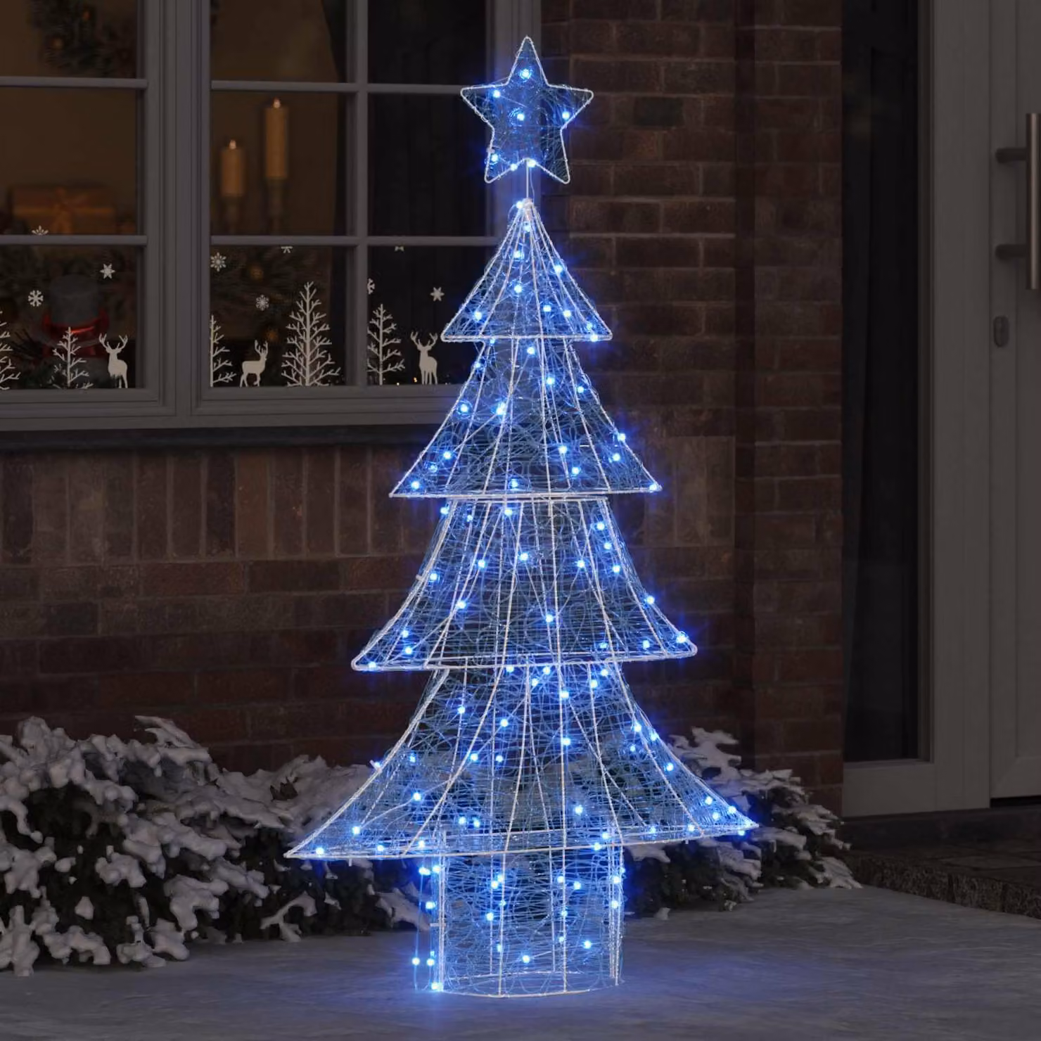 Maison Exclusive - Albero di Natale con 160 luci blu, 150 cm, in acrilico