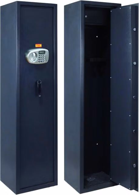 Armadio portafucili elettronico Top Security Utilia con 5 posti, colore nero, H x L x P: 148 x 34 x 28 cm