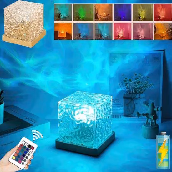 Proiettore luminoso a LED a 16 colori, ricaricabile senza fili