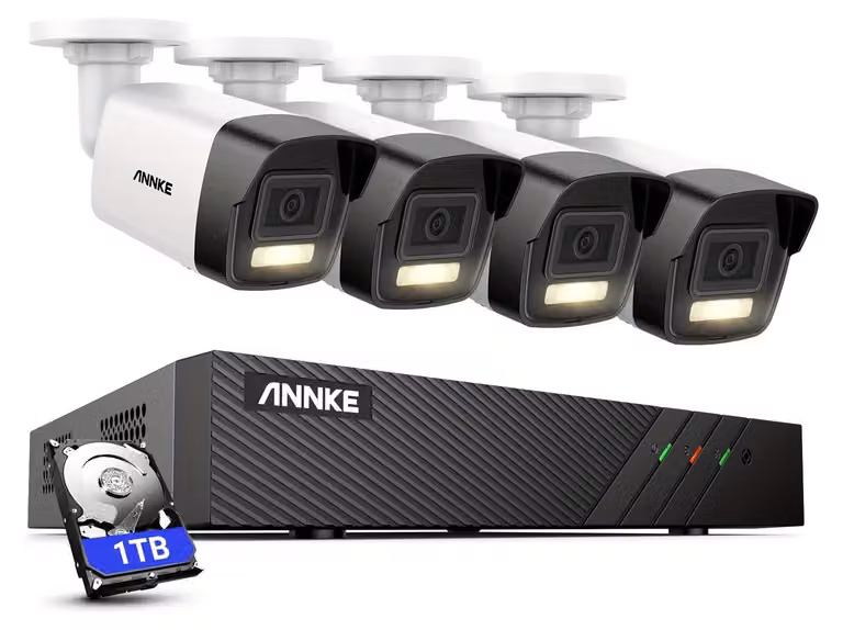 Kit di telecamere di sorveglianza - Sistema di sicurezza - Videosorveglianza - Telecamere CCTV - Sistema di telecamere con registratore di rete (NVR)