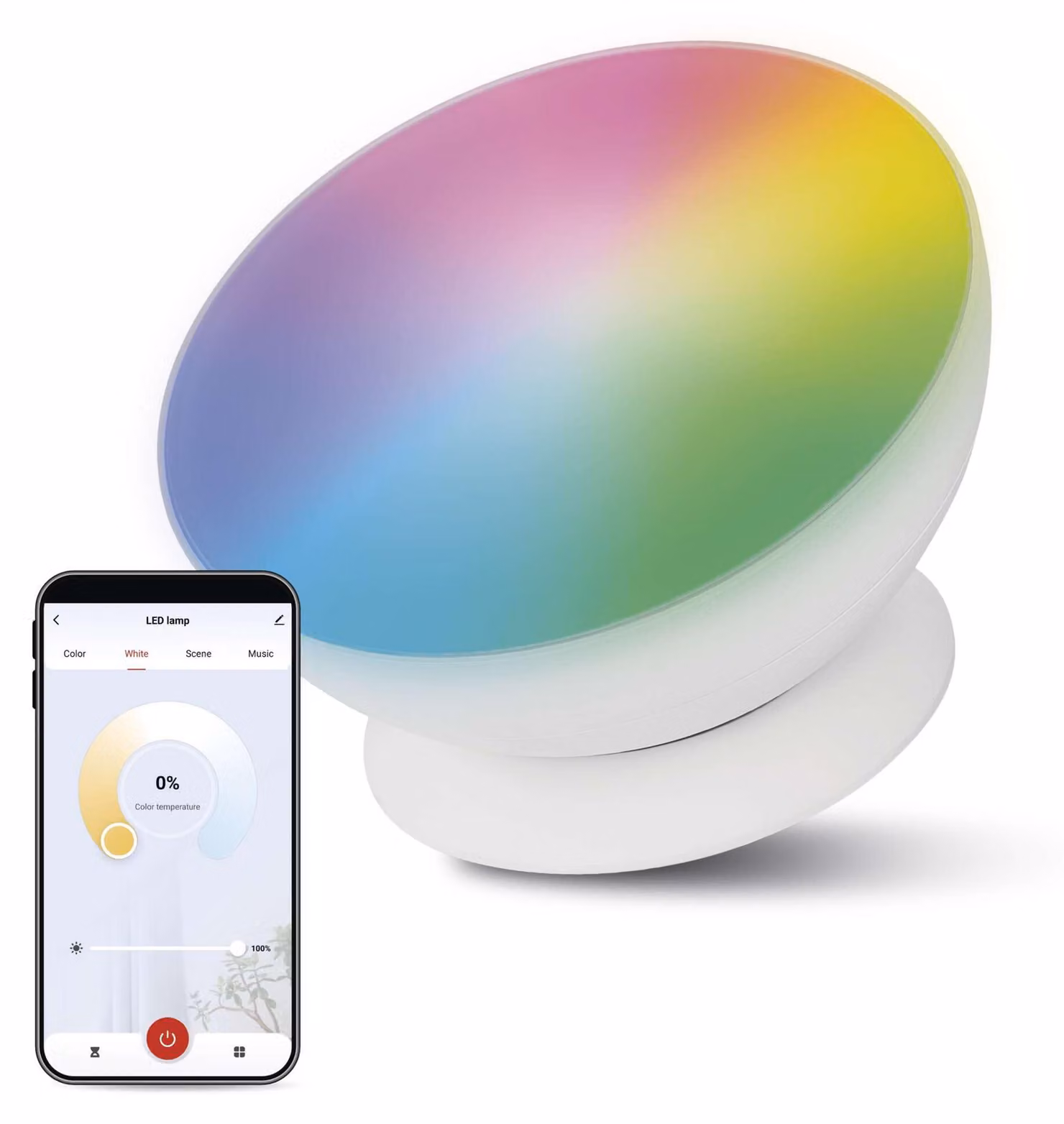 EMOS Illuminazione ambientale Smart LED con app, luminosità max. 330 lm, RGB/CCT, compatibile con gli assistenti vocali, incl. cavo di alimentazione 1,5 m, bianco, ZCW11WR