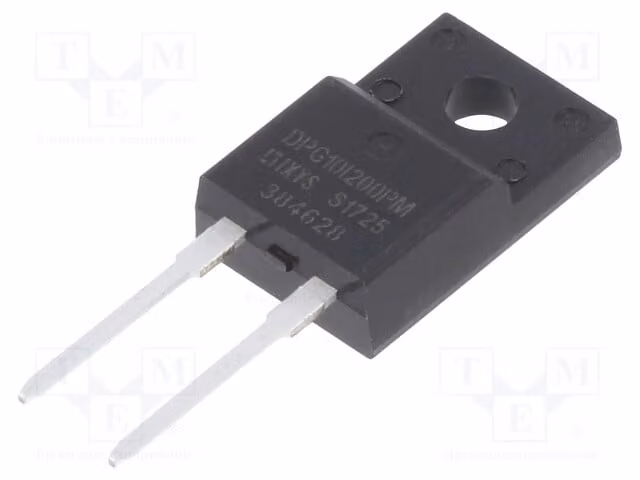 1 x Diodo: raddrizzatore 10A, montaggio su telaio, tubo, 200V. Ifsm: 140A. Modello: FP-2 DPG10I200PM, universale