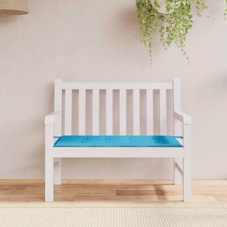 vidaXL Cuscino per Sedia Ergonomico in Tessuto Oxford e Schiuma, Turchese, L/P/H: 100 x 50 x 3 cm