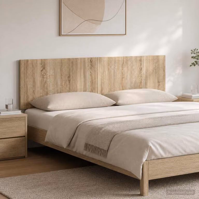Testiera da muro vidaXL EDE in legno ingegnerizzato Rovere Sonoma con mensola integrata, L: 180 cm, H: 50 cm, P: 15,2 cm