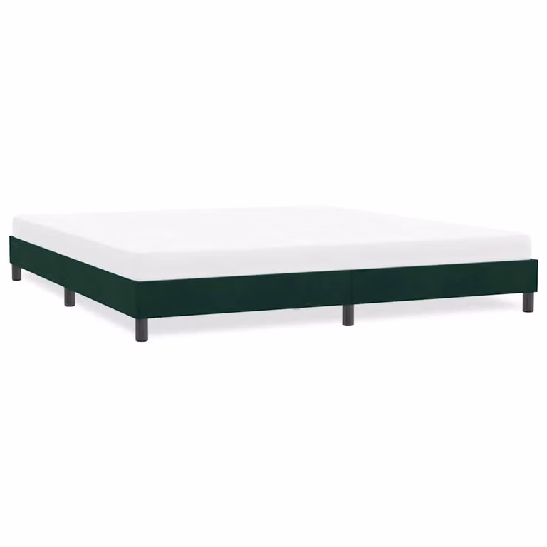 vidaXL Giroletto in Velluto Verde Senza Materasso L/P/H: 200 x 220 cm