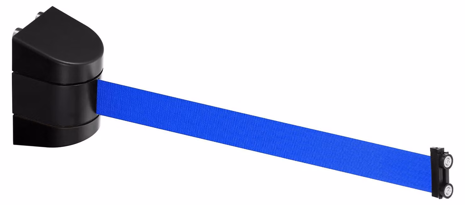Supporto magnetico da parete con nastro di sicurezza, 5 metri, blu, in ABS