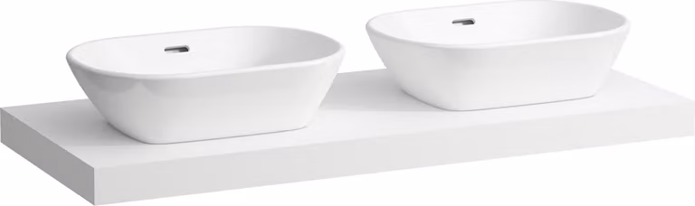 LAUFEN LANI Plan de toilette, découpe à gauche et à droite, 1185x495x65mm, H4046741122601, H4046741122601