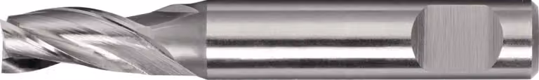 Mini fresa per scanalature, diametro nominale 2 mm, HSS-Co8 DIN 1835 B, 3 taglienti corti