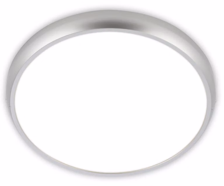 BRILONER - Lampada da soffitto a LED, grado di protezione IP44, luce bianca neutra, finitura cromata opaca, diametro 37,5 cm
