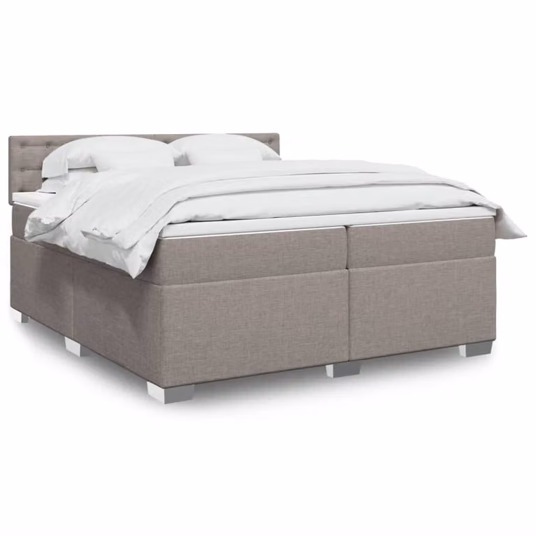 Maison Exclusive - Letto boxspring con materasso Taupe 200x200 cm Tessuto