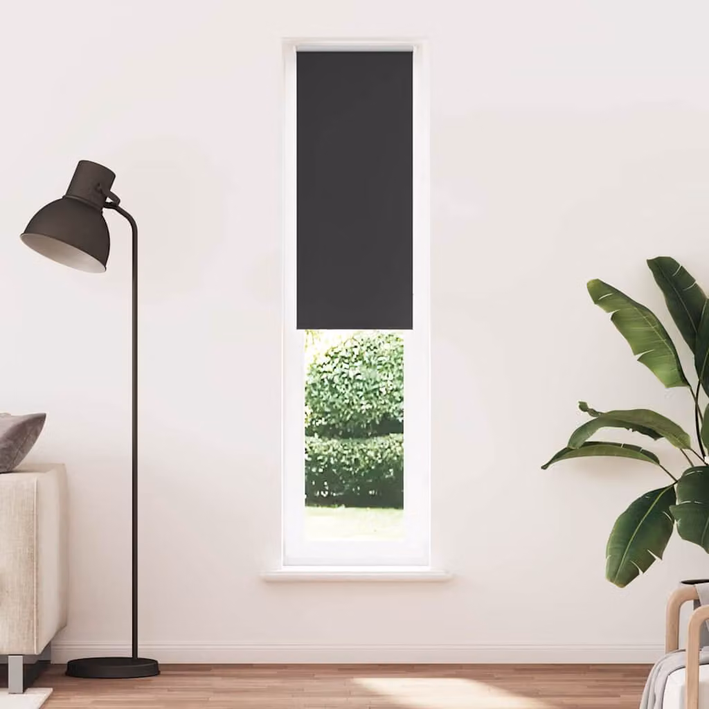 Tenda a Rullo Oscurante vidaXL in Poliestere, Colore Antracite/Nero, L: 40 cm x H: 230 cm
